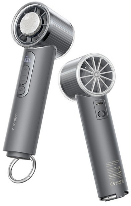 TORRAS COOLiFY iva GO 製冷冰敷高速手持風扇 4900mAh 大電量 21小時長續航, 竹碳灰