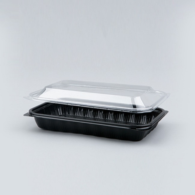 샐러드/반찬용기세트(A-24/흑볼) 장어 과메기 포장용기