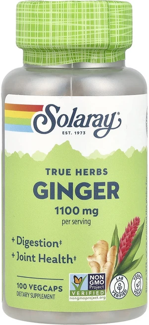 Solaray True Herbs 생강 1100mg 베지 캡슐 100정(캡슐 1정당 550mg), SolarayTrueHerbs생강1100mg베지캡슐10, 1개, 100정 - 쿠팡
