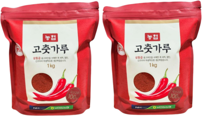 국산 김장 고춧가루 코스트코 상등급 햇 고추가루 2근 1kg 2024년 10월 제조, 2개