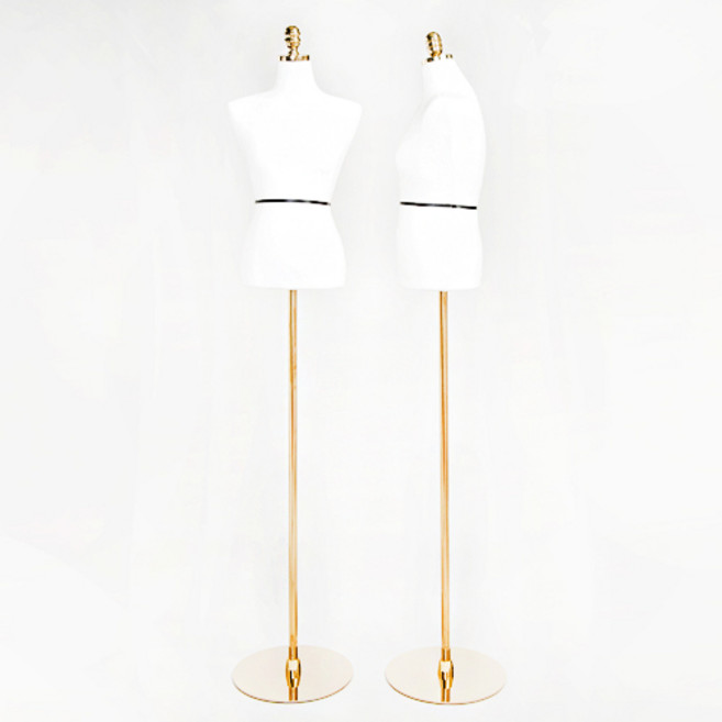 [샵앤몰]10803 애쉬(스판코튼) 원형골드 신형 여성 스티로폼 마네킹 세트, 바디+기본캡(발판제외)