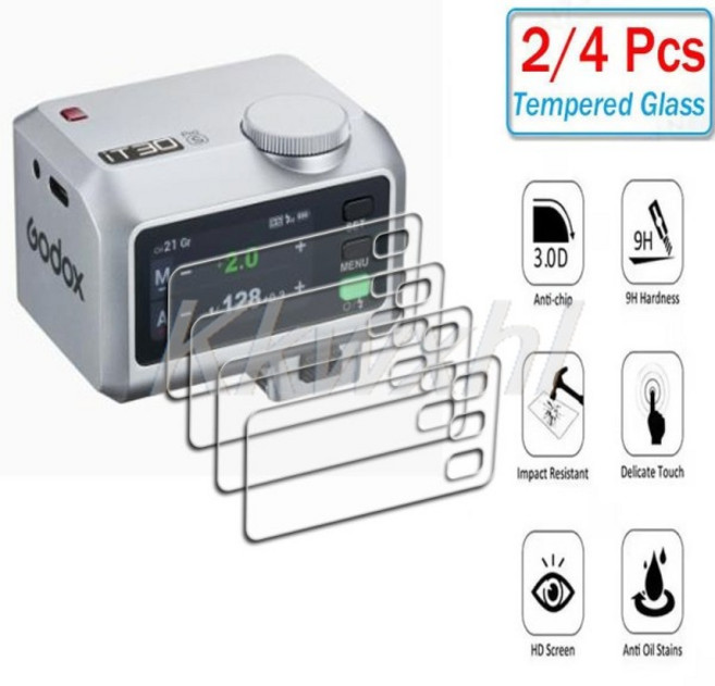 Godox iT30 Pro 용 2-4PCS 9H HD 강화 유리 GodoxiT30Pro iT30Pro 카메라 플래시 2.8 "터치 스크린 화면 보, 01 2 조각, 01 강화 유리, 01 For Godox iT30 Pro