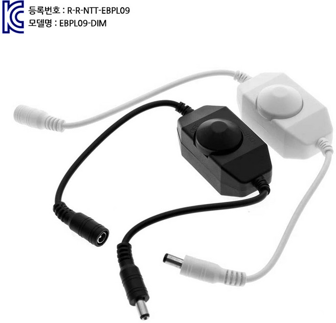 LED 조광기 2A 디머 DC 잭 케이블 스위치 밝기 조절 제어 dimmer 5-24V, NJ101. 조광기 2A 블랙, 1개, 블랙