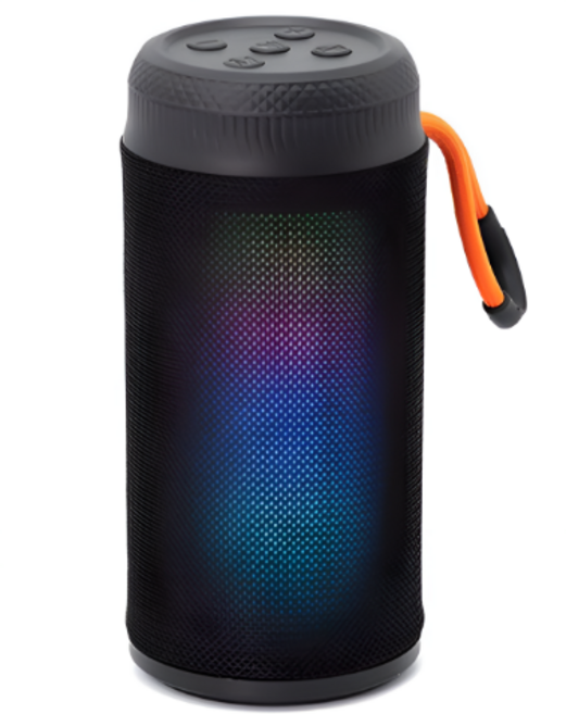 PLEIGO LED 패브릭 블루투스 스피커, BS15, 블랙