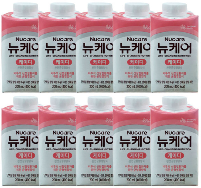 대상wellife 뉴케어 케이디 비투석 신장질환용 균형영양식, 200ml, 10개