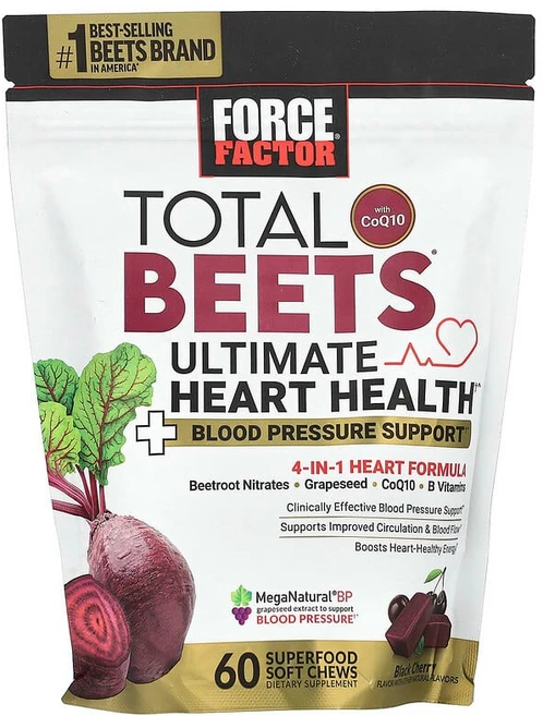 Force Factor Total Bees® CoQ10 함유 최고의 심장 건강 증진 블랙 체리 슈퍼 푸드 소프트 츄 60개 Factor (포스 팩터), Force Factor, Total Bees® CoQ, 1 - 쿠팡