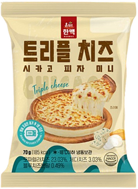 한맥 미니 시카고 피자 트리플치즈 70g x 10개