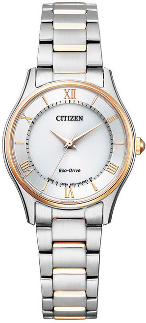 CITIZEN Eco Drive光動能女士金屬腕錶 EM0404-51A