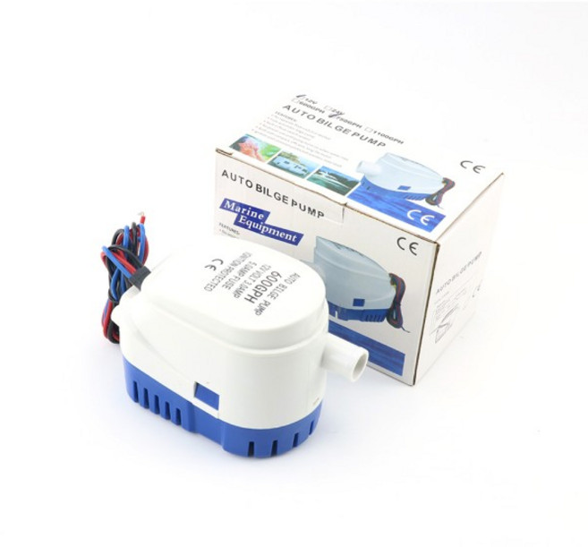 자동 보트 잠수정 빌지 펌프 12V 볼트 DC 전기 해양 워터 펌프 스위치가있는 소형 자동 600GPH 750GPH 110, 02 750GPH, 01 12V