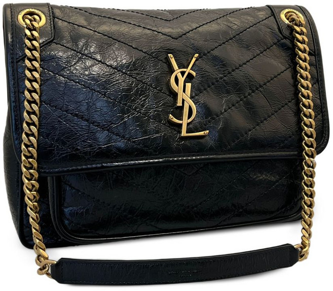 생로랑 니키 셰브런 체인 숄더 백