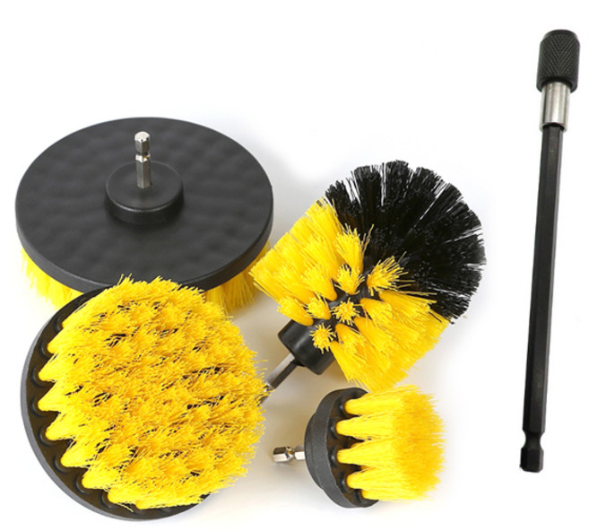 스프렉스 전동드릴 청소브러쉬 4종 + 연장탭 세트, 혼합색상, 1세트