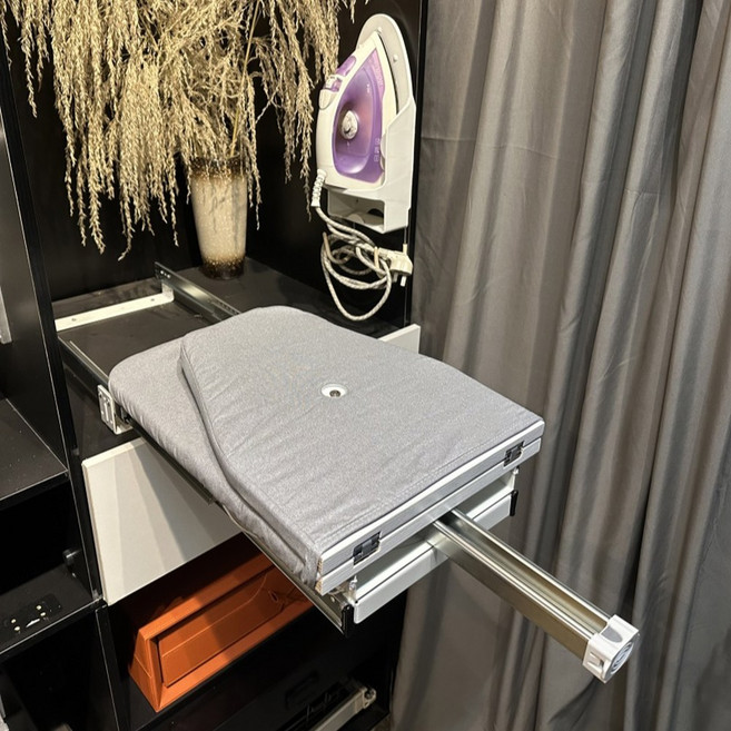 내장형 슬라이딩 접이식 빌트인 다리미판, E.실버밝은색쿠션주위모델