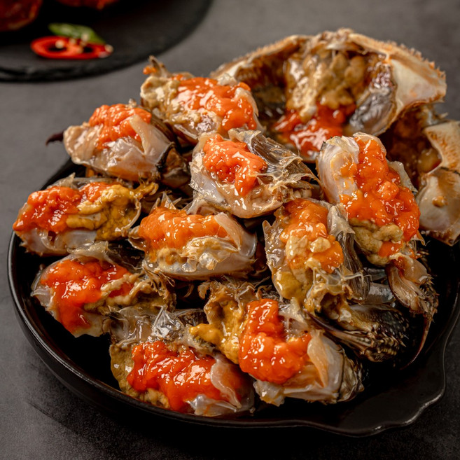 [꽃게킹] 간장게장 봄 알배기 밥도둑 서해안 국내산 가정용 암꽃게 꽃게장 2미 4미 6미, 1개, 3.5kg