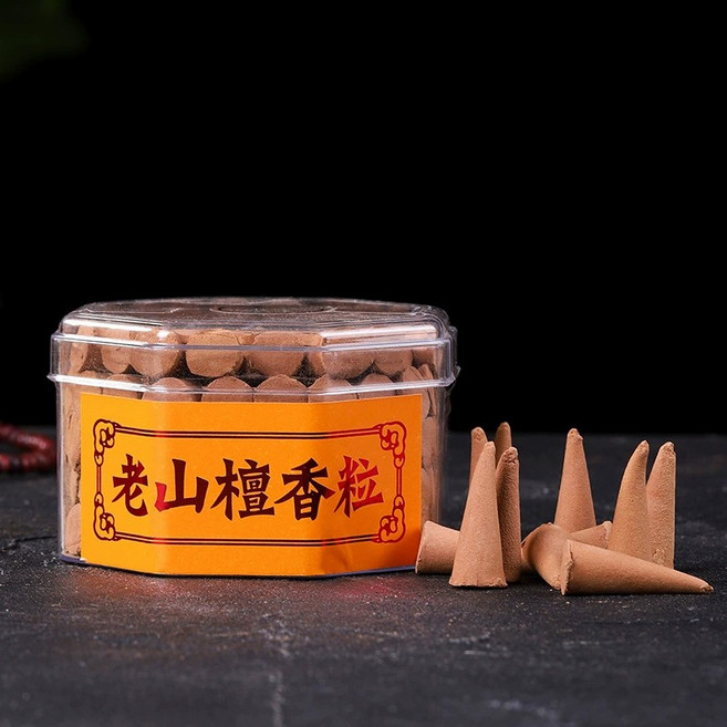 老山檀香粒 香錐 約100粒八角盒裝, 老山檀香