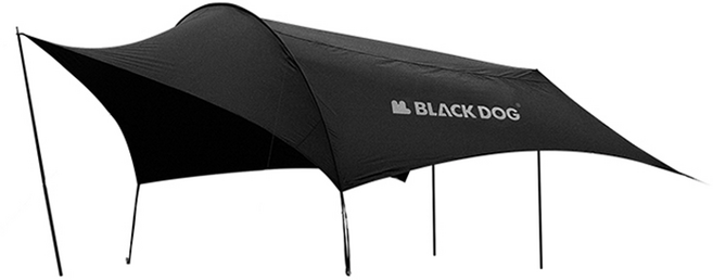 BLACKDOG 휴대용 확장형 초대형 선스크린 타프 CBD2450WS047, 블랙