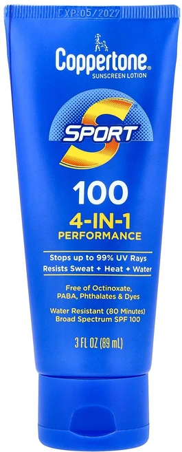Coppertone Sport 자외선 차단제 4-In-1 퍼포먼스 SPF 100 89ml(3fl oz) Coppertone (코퍼톤), 89ml, 1 - 쿠팡