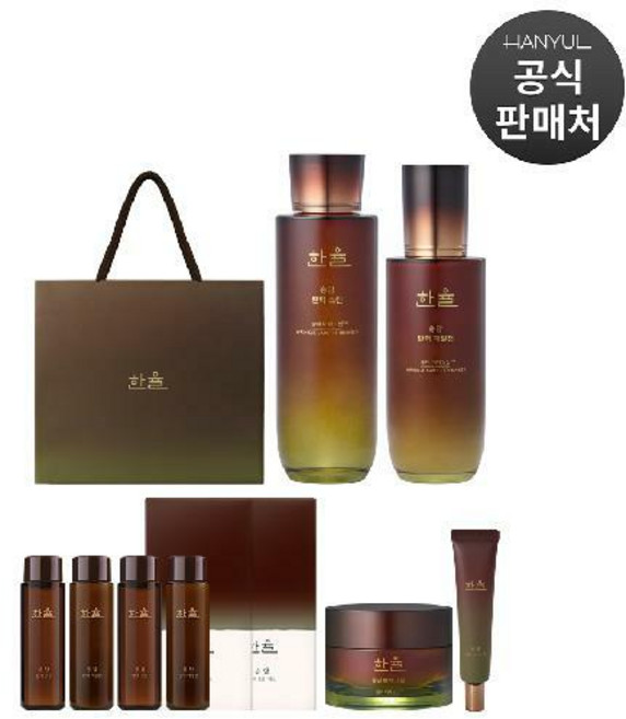 [내일도착/스킨+에멀전 100ml 추가]한율 송담 탄력 기초 세트(스킨+에멀전+아이크림+크림), 1세트