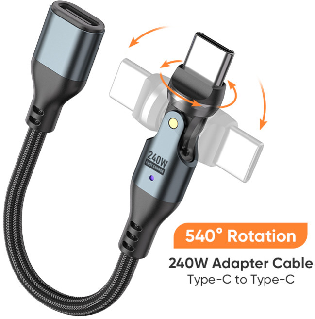 OTG 젠더 C핀 Ctype USB A C변환 케이블 540도 회전 마우스 키보드 메모리 연결 스마트폰 태블릿 파일전송 게임패드 USB연결 어댑터 단선 줄꼬임 방지, 1개, USB-C-C