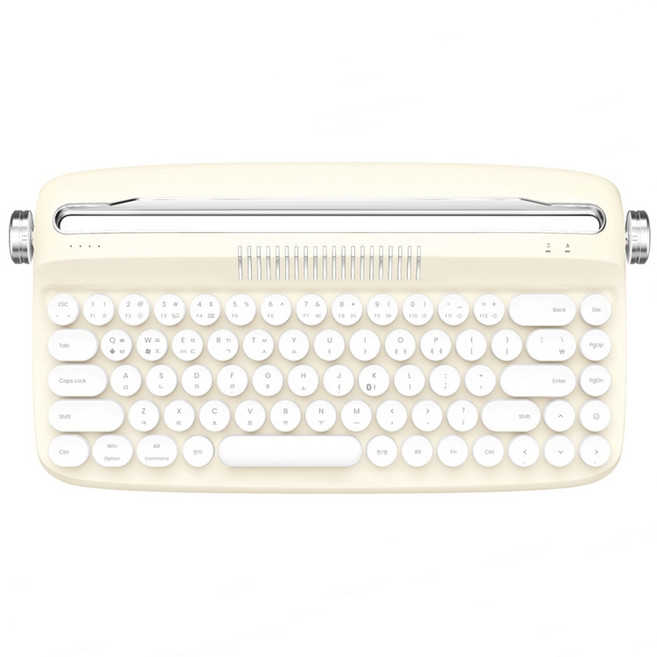 엑토 레트로2 미니 블루투스 유무선겸용 텐키리스 키보드, BUTTER IVORY 1개, B307