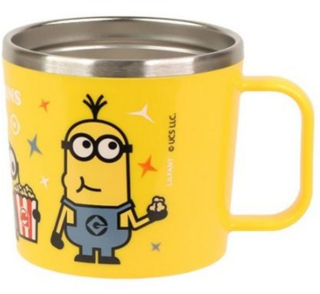 릴팡 미니언즈 컬리 식기세척기용 스텐컵 260ml, 혼합색상, 1개