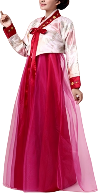 Makone 여성 빈티지 공연복 한복 세트