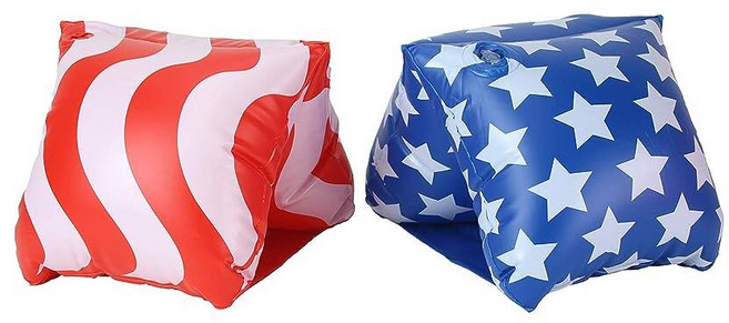 GoFloats 성인용 Water Wing Floaties Own The Pool 기능을 위한 사용 금지, 미국 국기
