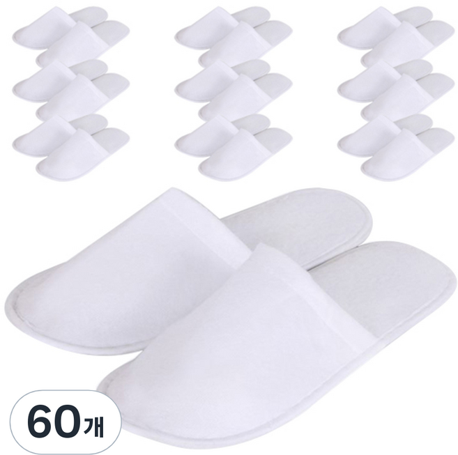 데이오프 타올천 실내슬리퍼 A, 흰색, 60개