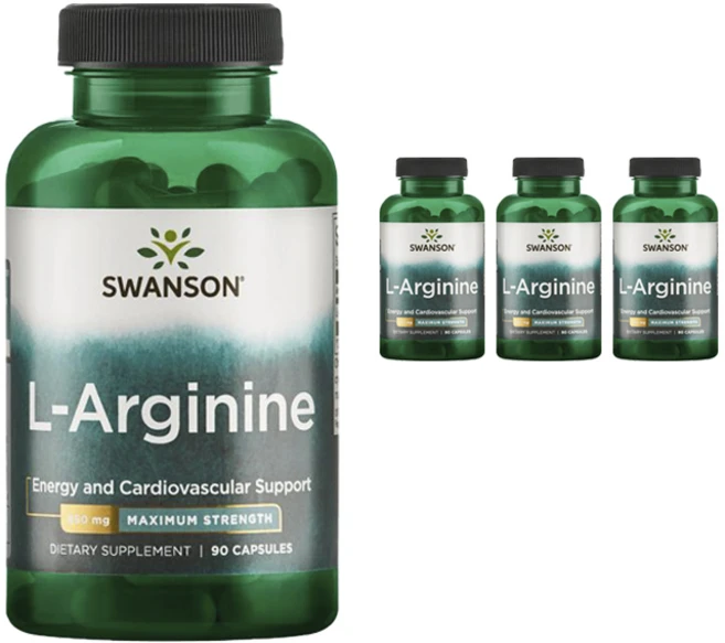 스완슨 L-아르기닌 850mg 캡슐, 90정, 4개 - 쿠팡