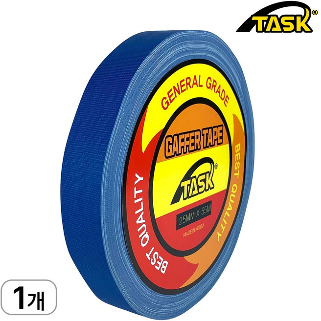 테스크 수출용(국내산) 개퍼테이프 무광 면테이프 25MM X 55M MATT DARK BLUE, 1개