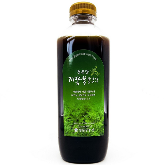 청운당농산 개똥쑥즙 발효액 진액 액기스 효소no, 1개, 900ml