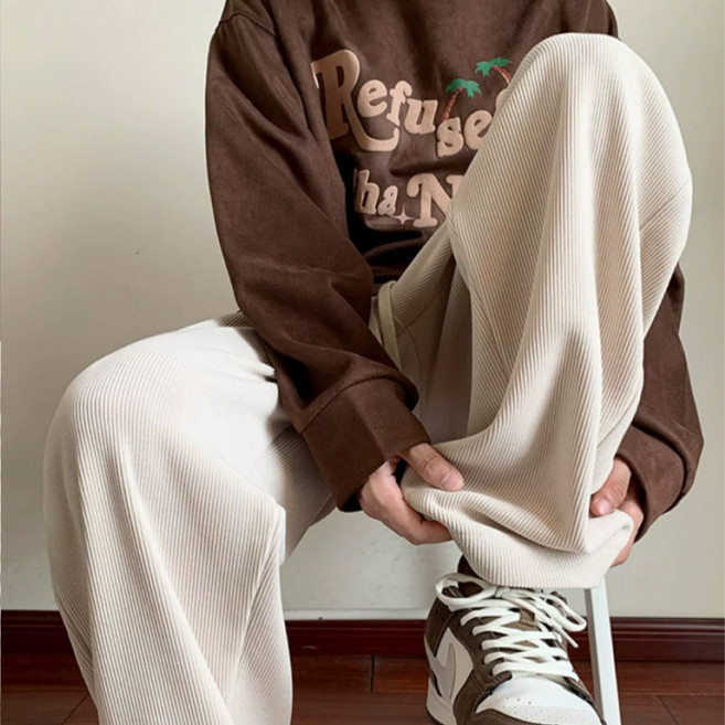 영프로 1+1 기모 코듀로이 와이드 팬츠 방한 데일리 겨울바지