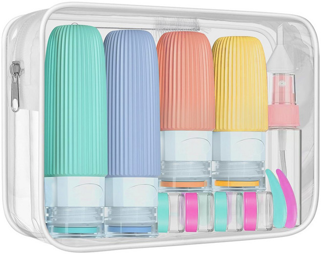 [올인원] 클리커스 새지않는 여행용 실리콘 공병 9종 올인원팩, 1개