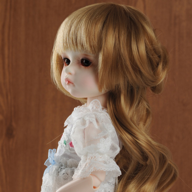 돌모아 구체관절인형 가발 USD 26cm 웨이브셋팅 공주머리 브라운 (7) Goungju ST Wig (Brown), 1개