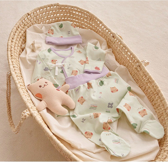 DTD 韓國新生兒上衣 連襪褲