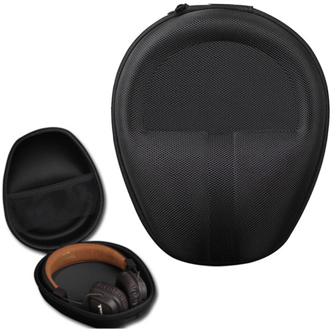 헤드폰 수납 휴대용 파우치 가방 케이스, 카본블랙