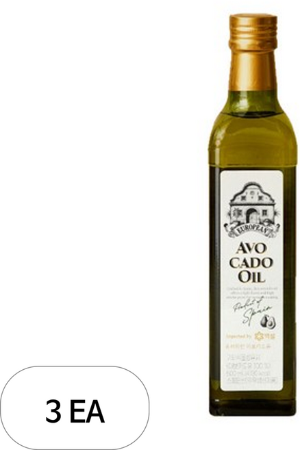 백설 유러피안 아보카도 오일, 500ml, 3개
