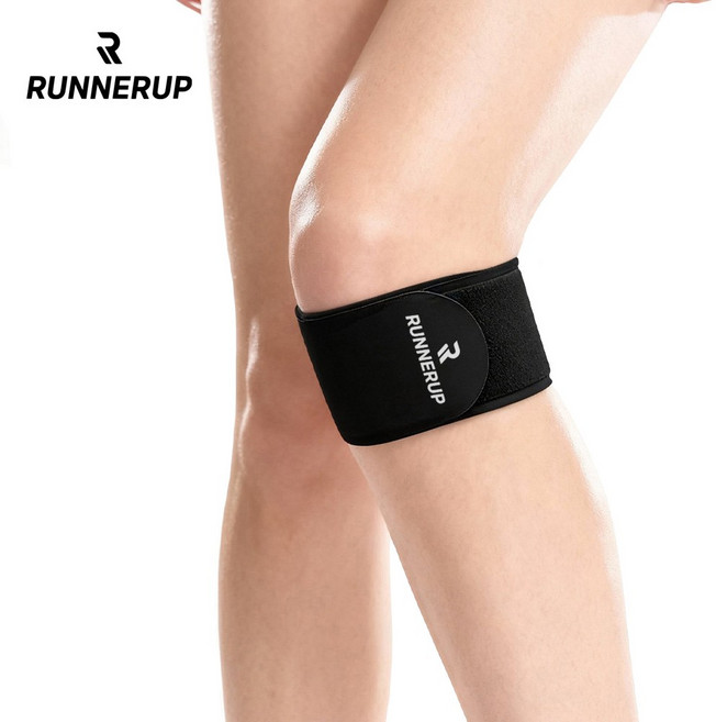 러너업 슬개건 초밀착 무릎보호대, 블랙, 1개