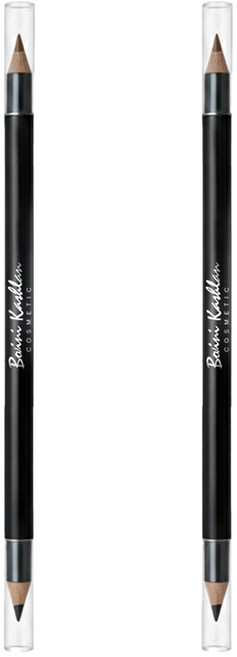 보비니 아이브로우 우드콤비 펜슬, 2개, 블랙&브라운