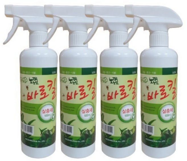 노깍노진 바로킬 식물 살충제 깍지 뿌리 파, 4개, 500ml