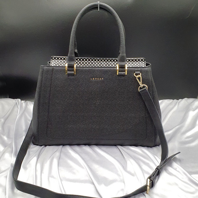 러브캣 가죽 세련된 정장 여성 토트백 숄더백 가방 은피아노