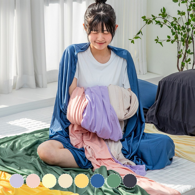 드리울 에어쿨 냉감 홑이불 세트, 파스텔라일락