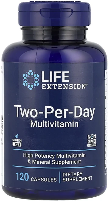 몸관리하세요 겨울입니다 Life Extension 투 퍼 데이 종합비타민 V2 캡슐 120정 특별관리진행, 1