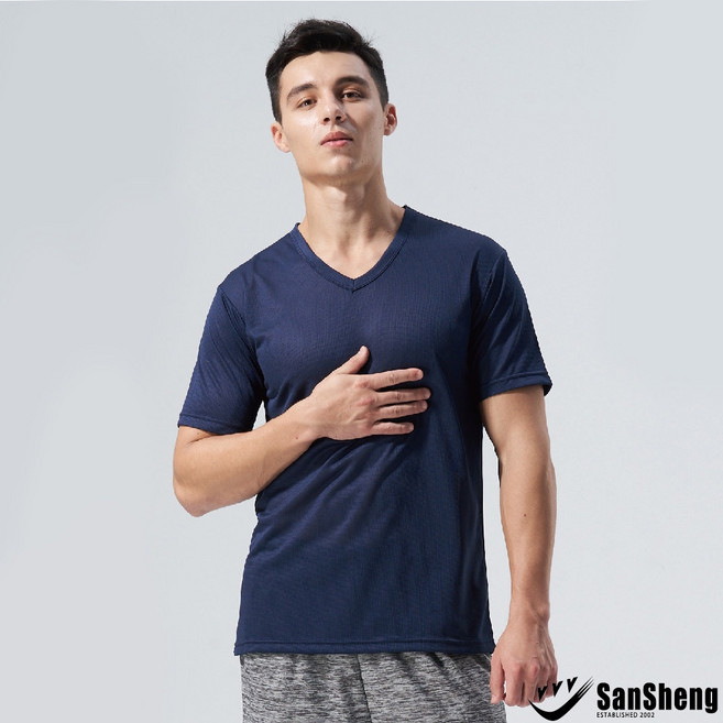 【SanSheng三勝】MIT台灣製智慧導流V領排汗衣(M-XXL)3V-723