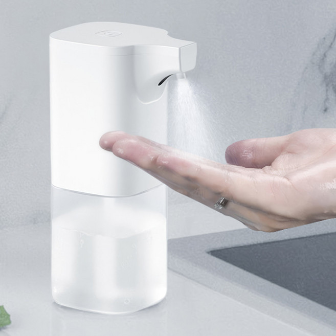 케이맘 자동디스펜서 스프레이 손세정기 주방세제 충전식 350ml R856, 단품, 단품