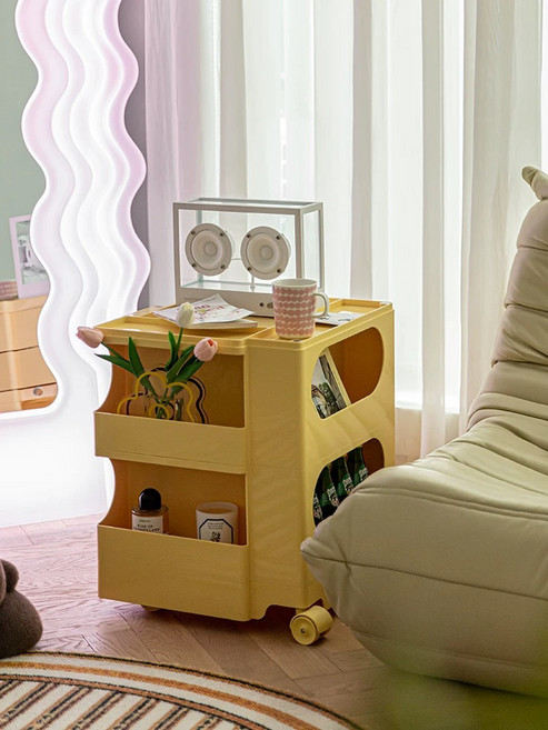 비라인 보비 트롤리 Boby Trolley 2단 국민기저귀함 미용실웨건, 그린, 블랙, 2칸