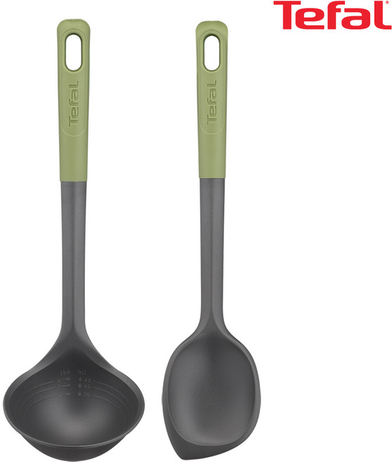 테팔 에센셜 조리도구 2종(국자+볶음스푼), 조리도구 2종, 1개, 혼합색상