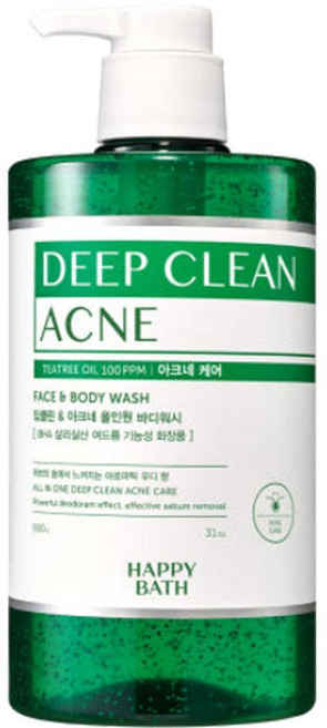해피바스 딥클린 티트리 아크네케어 올인원 바디워시 900g 페이스앤바디겸용 바 디클렌저
