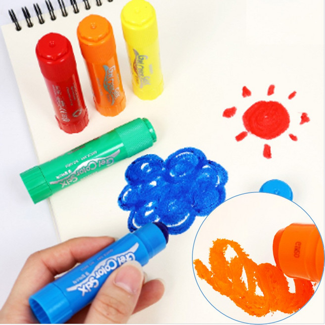 [샵피카] 젤칼라스틱 유아물감놀이도구 아기물감 초등색칠도구 유아색칠도구