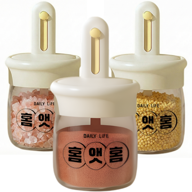 홈앳홈 유리 주방 조미료통 가정용 밀페 양념통 세트, 단품, 1개