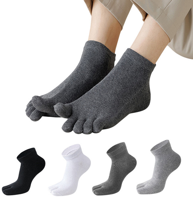 4계절로 즐기는 발가락양말 바람슝슝 남성 메쉬 단목 중목 발가락양말 덧신 세트구성